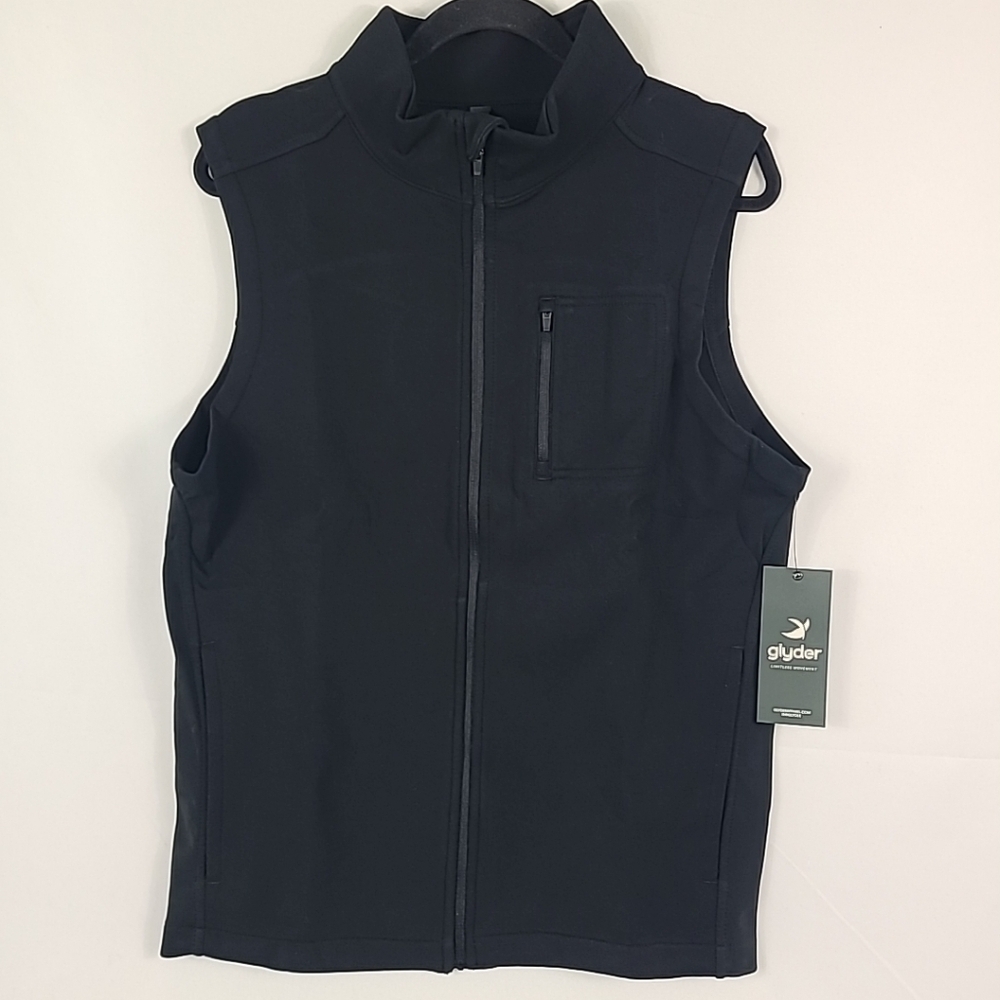 NWT Men's Glyder Scuba Vest Full Zip Black Sz M Retail $86